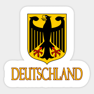 Deutschland - Coat of Arms Design (German Text) Sticker